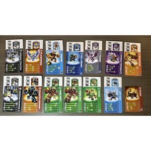 Skylanders Giants 14 Character Cards and 13 Stickers Lot